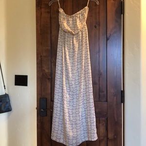 Keds Lemon Print Strapless Midi Dress